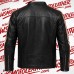  Mens  Leather jacket with racing stripes 2026